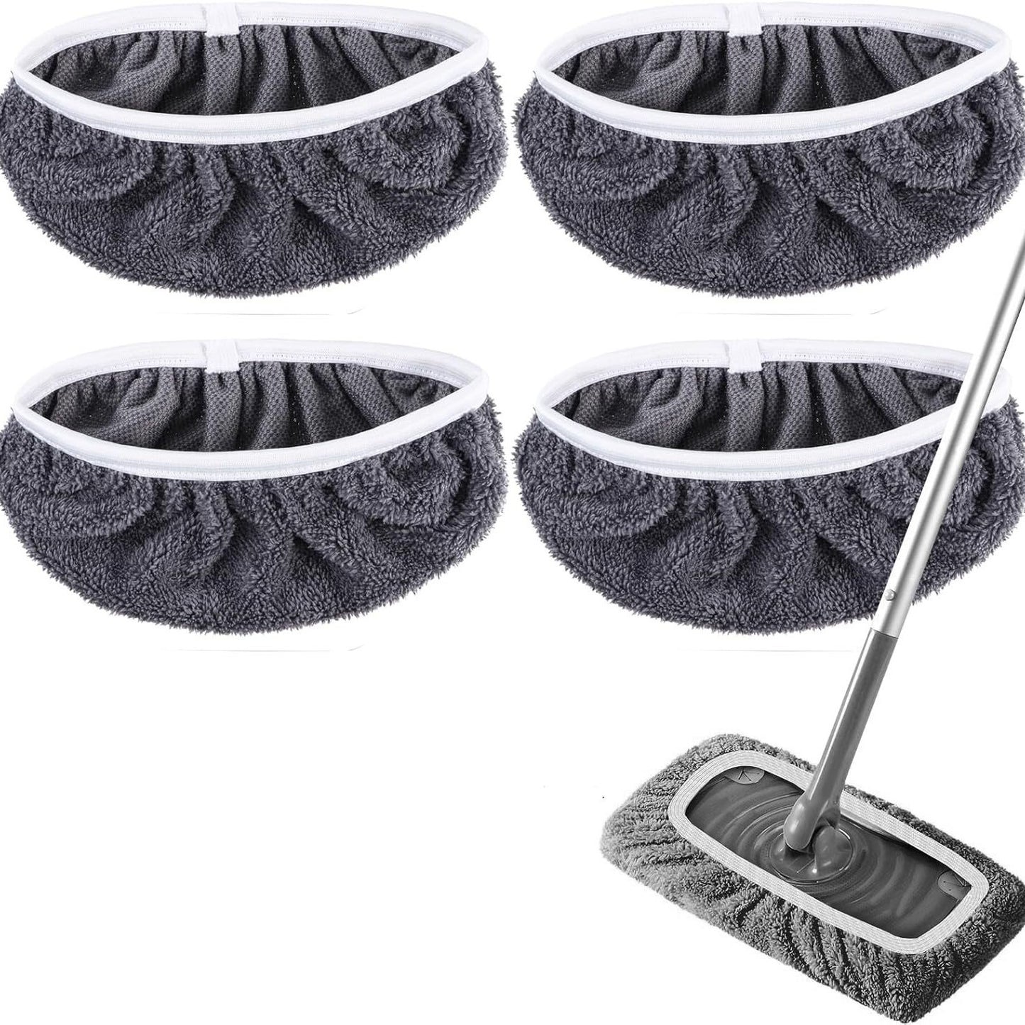 8PCS Reusable Microfiber Mop Replacement Pads