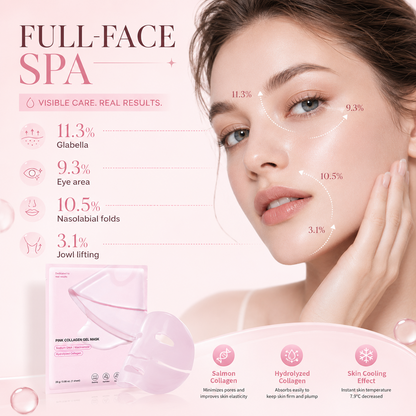 Pink Collagen Gel Face Mask 4 Sheets
