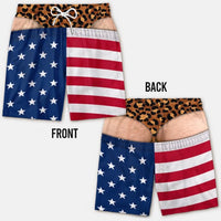 Leopard print national flag style