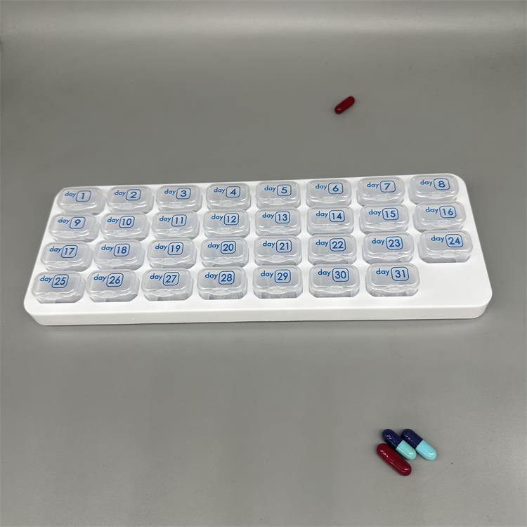 💊31 Days Pill Box-Monthly Pill Organizer-Arthritis-Friendly Easy-Open Lids