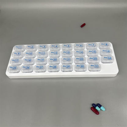💊31 Days Pill Box-Monthly Pill Organizer-Arthritis-Friendly Easy-Open Lids