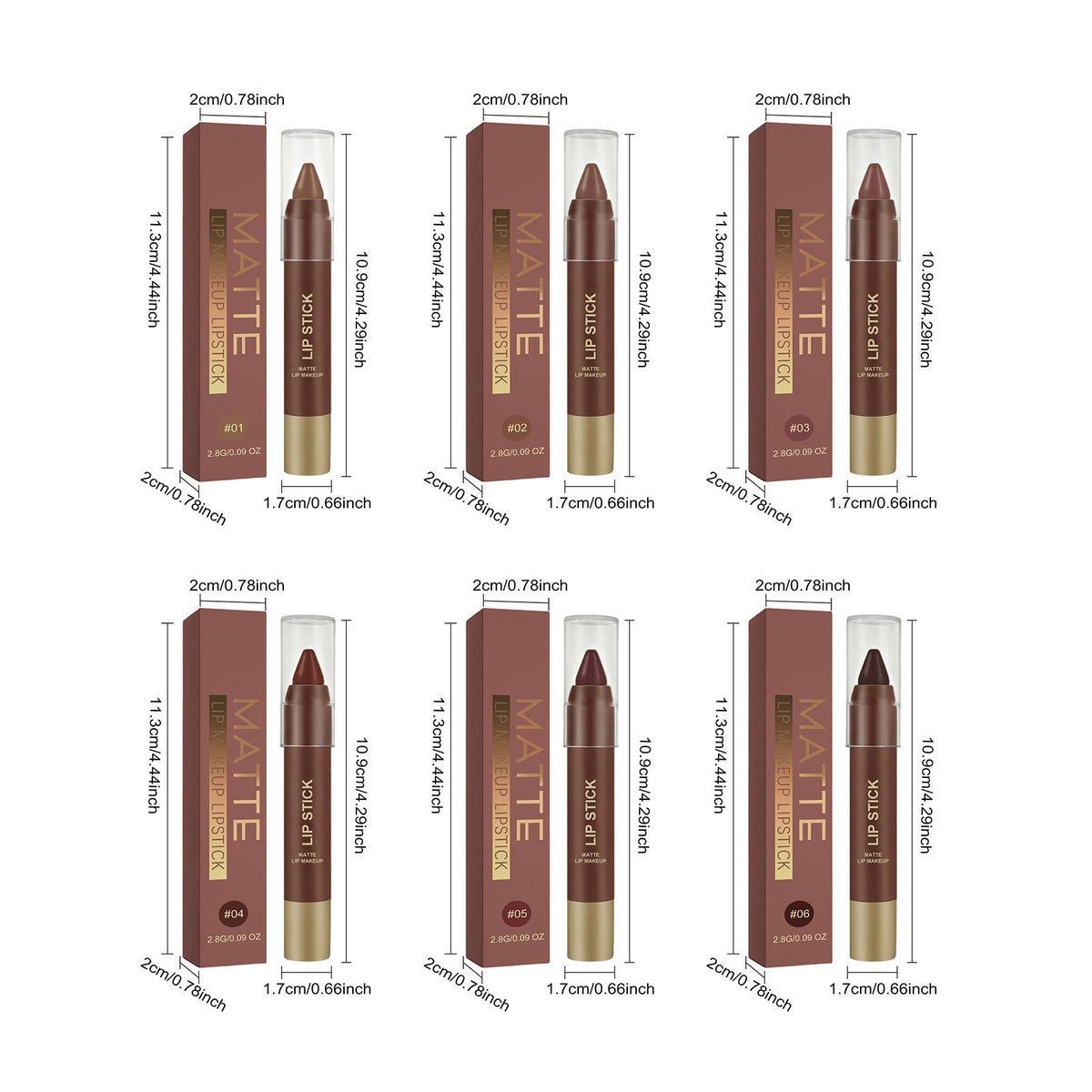 Matte Brown Lipstick| Waterproof Non-Stick Cup
