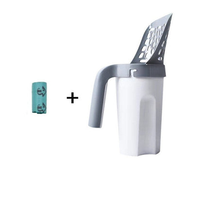 Large-Capacity Cat Litter Scoop with Integrated Trash Can