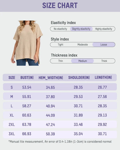 Women's Oversized Loose Round Neck Knitted Top
