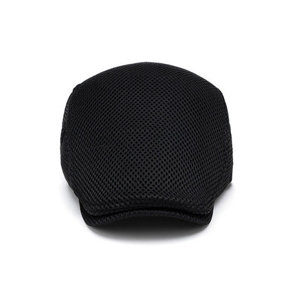 Men's Breathable Mesh Flat Cap – Adjustable Newsboy Ivy Beret Summer Hat