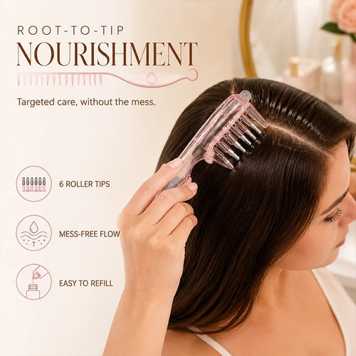 Crystal Roller Scalp Oil Applicator Comb