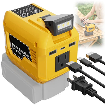 250W Power Inverter for 18V-21V Battery with USB & DC Output