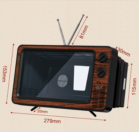📺 Retro TV Phone Screen Magnifier – Foldable 3D Video Enlarger & Desktop Stand