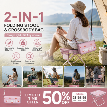 2 in 1 Portable Folding Outdoor Chair & Carry Bag