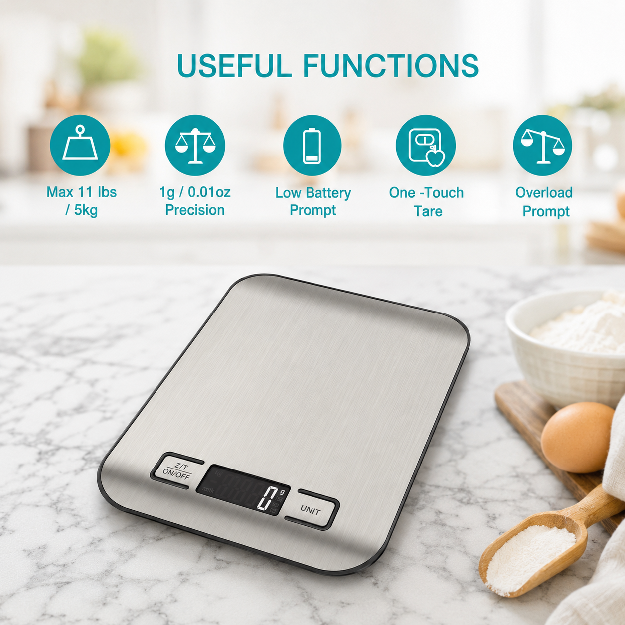 Ultrean Digital Kitchen Scale for Cooking & Baking