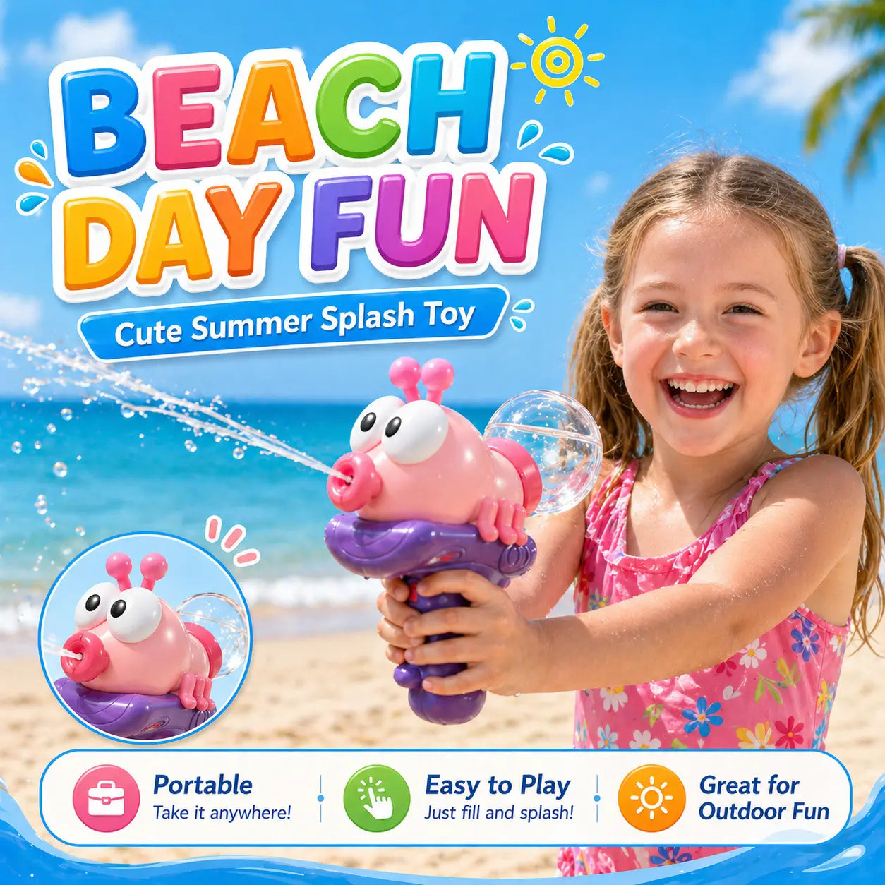 Electric Water Blaster Toy for Kids - Fun Animal Design