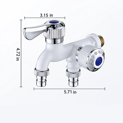 🎉Dual-Outlet Water Faucet | Run Washer & Hose Simultaneously ⚡