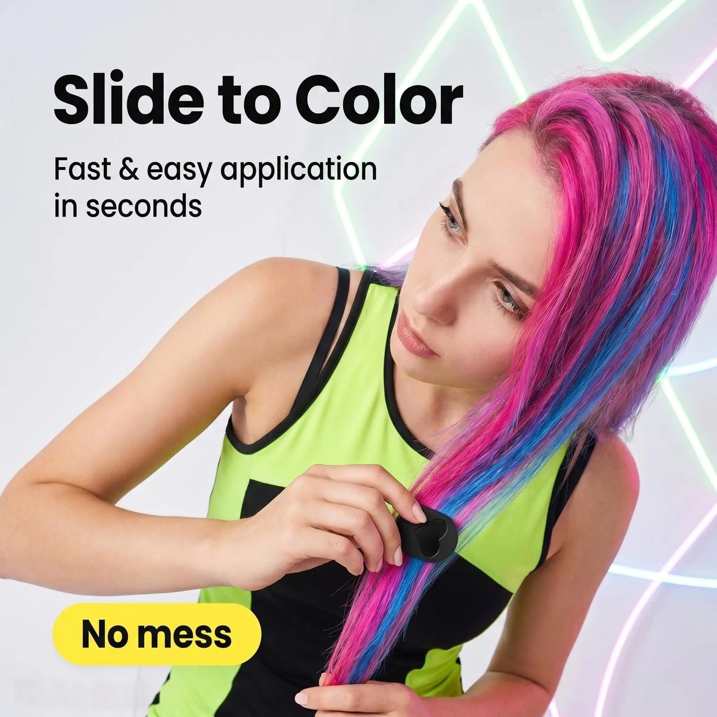 🎨 Washable Temporary Hair Chalk Set - Non-Toxic Gentle Formula