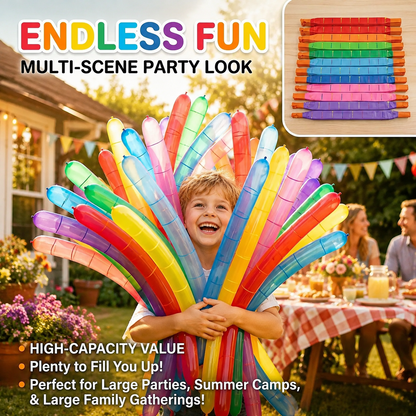 Rocket Balloon Set 100 Pack, Reusable Party Toys