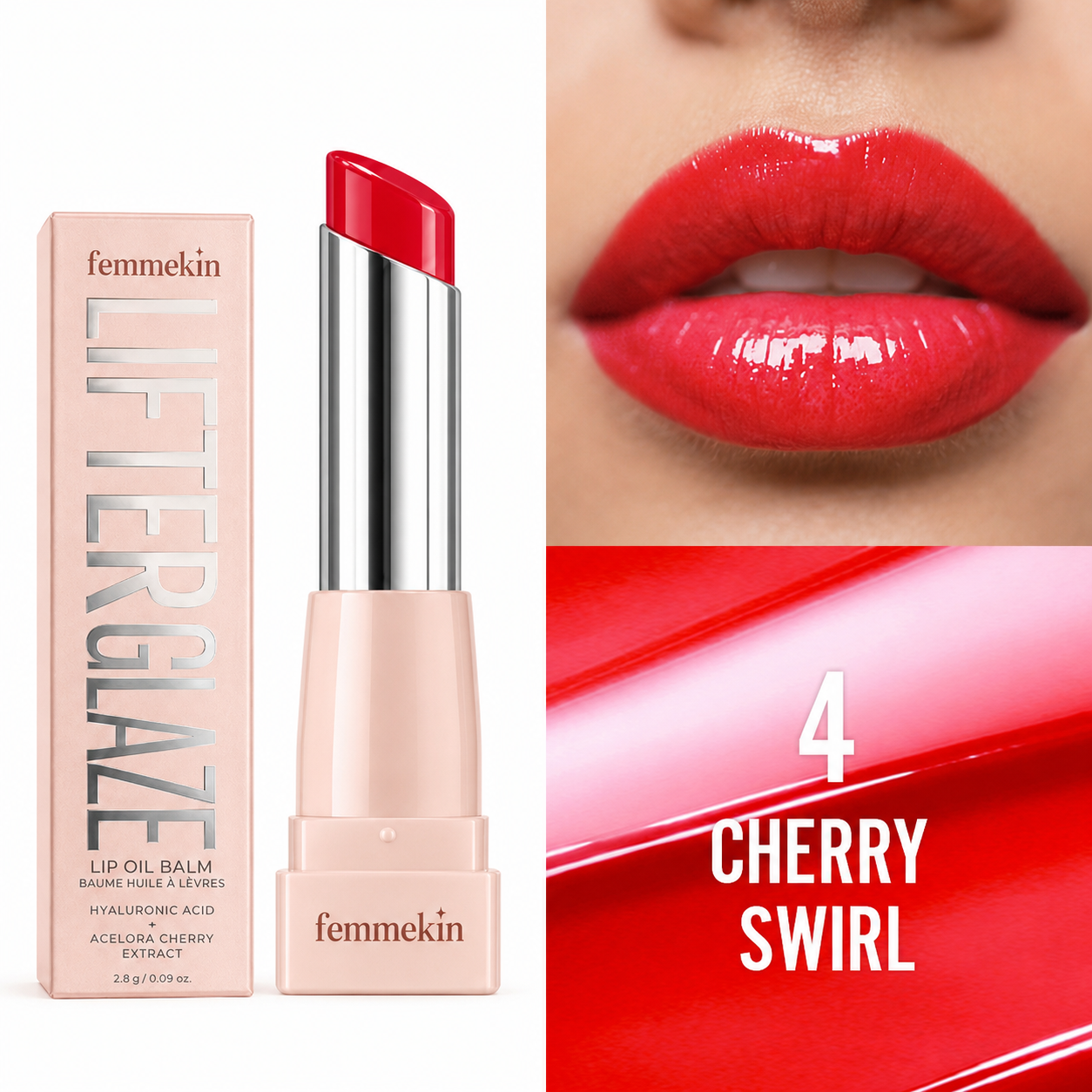 Femmekin Lifter Glaze Lip Balm - 24HR Hydration & Color