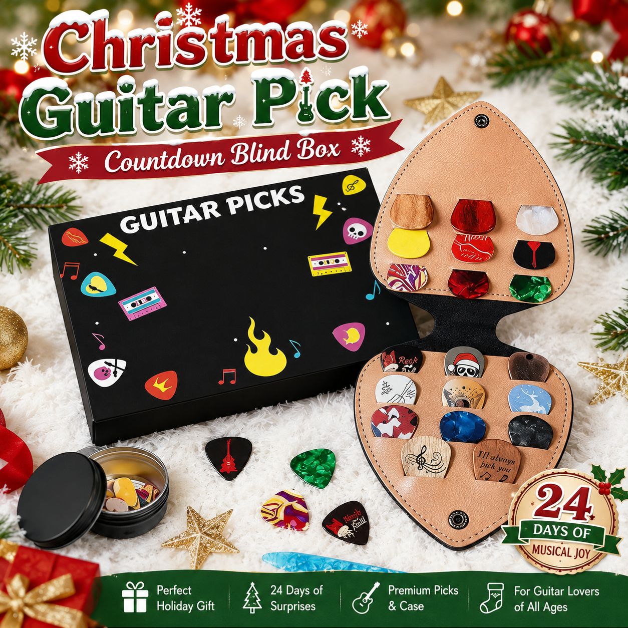Christmas Guitar Pick Countdown Blind Box
