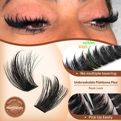 Femmekin Spiky Manga Lash Clusters 160 Pcs Faux Mink Eyelashes