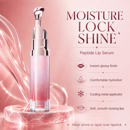 Hydrating Brightening Lip Serum with Peptides and Cooling Roller Applicator