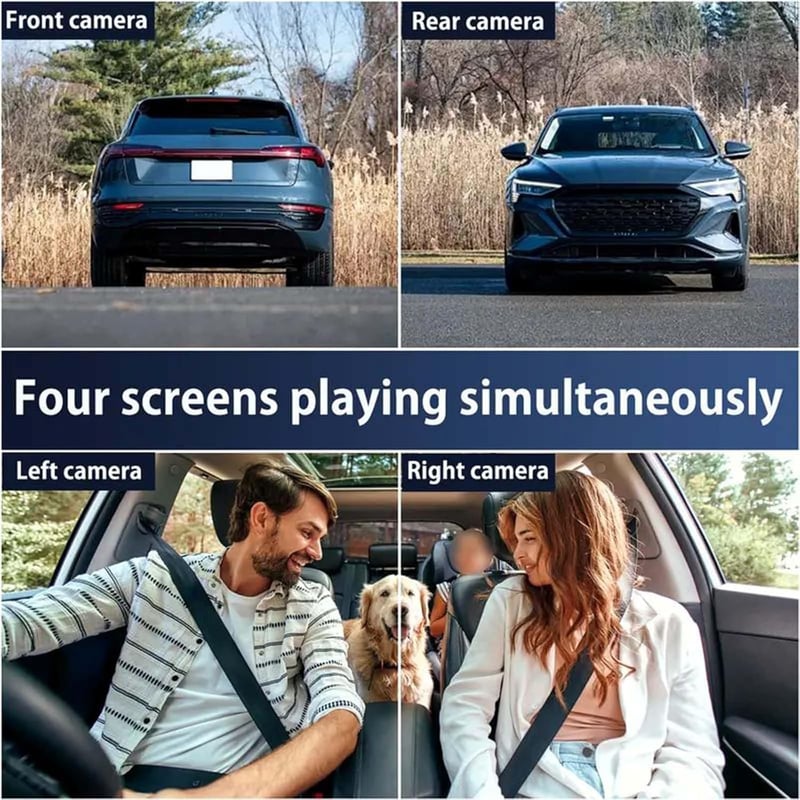 Full View Car Dash Cam System for Front and Rear Recording