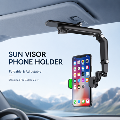 Long Arm 360 Rotating Car Phone Mount with Secure Clamp