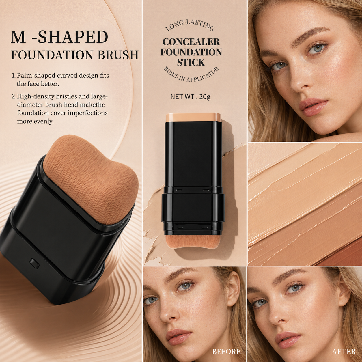 6 Color Dual Ended Foundation Stick