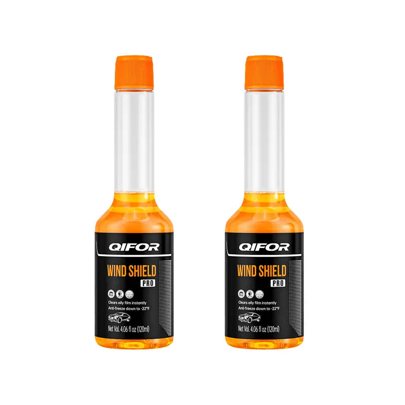 QIFOR Glass Cleaner Powerful Stain Remover, Oil Film Remover, Insect Glue Remover, Anti-Freeze, Hydrophobic Glass Cleaner for Cars