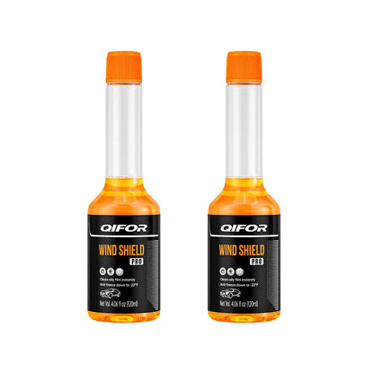 QIFOR Glass Cleaner Powerful Stain Remover, Oil Film Remover, Insect Glue Remover, Anti-Freeze, Hydrophobic Glass Cleaner for Cars