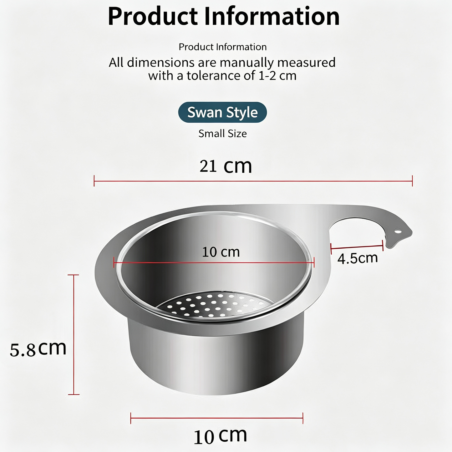 Multifunctional Stainless Steel Swan Sink Strainer Basket
