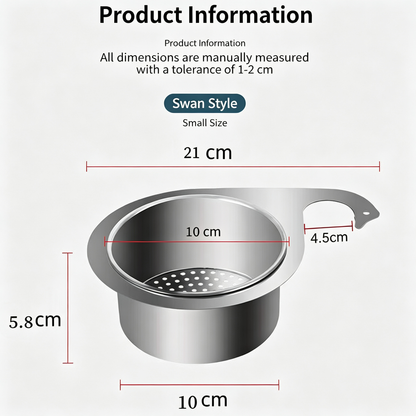 Multifunctional Stainless Steel Swan Sink Strainer Basket