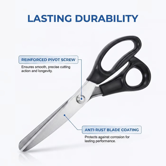 Stainless Steel Zig Zag Scissors for Fabric, Sewing and DIY Crafts