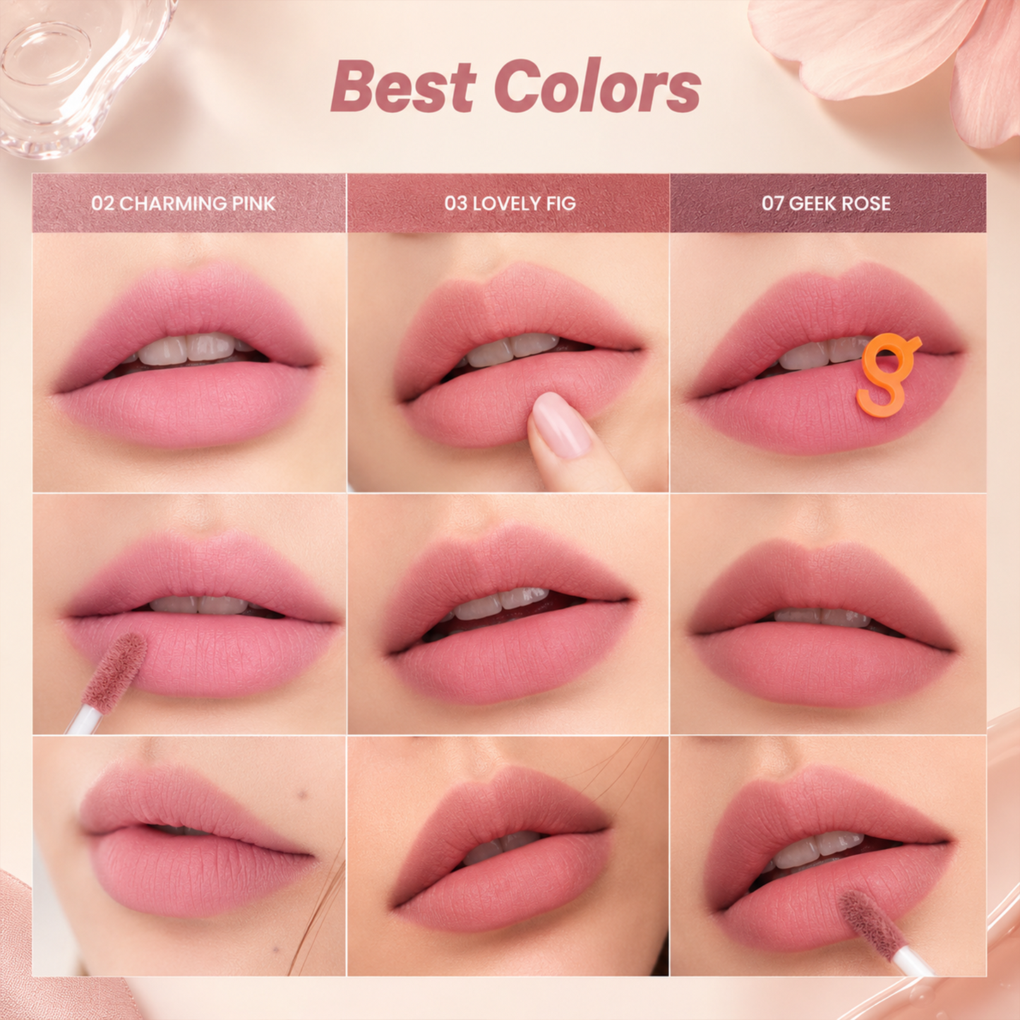 Soft Matte Nude Blur Lip Tint for Lips and Cheeks