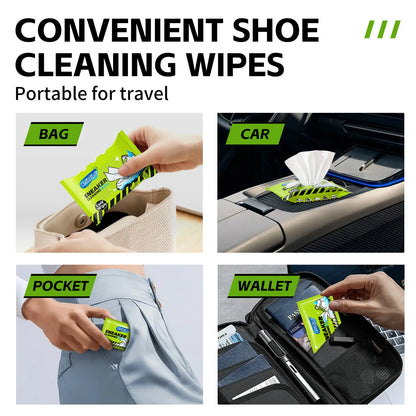 X-SMILE Sports Shoe Cleaning Wet Wipes for White Sneakers