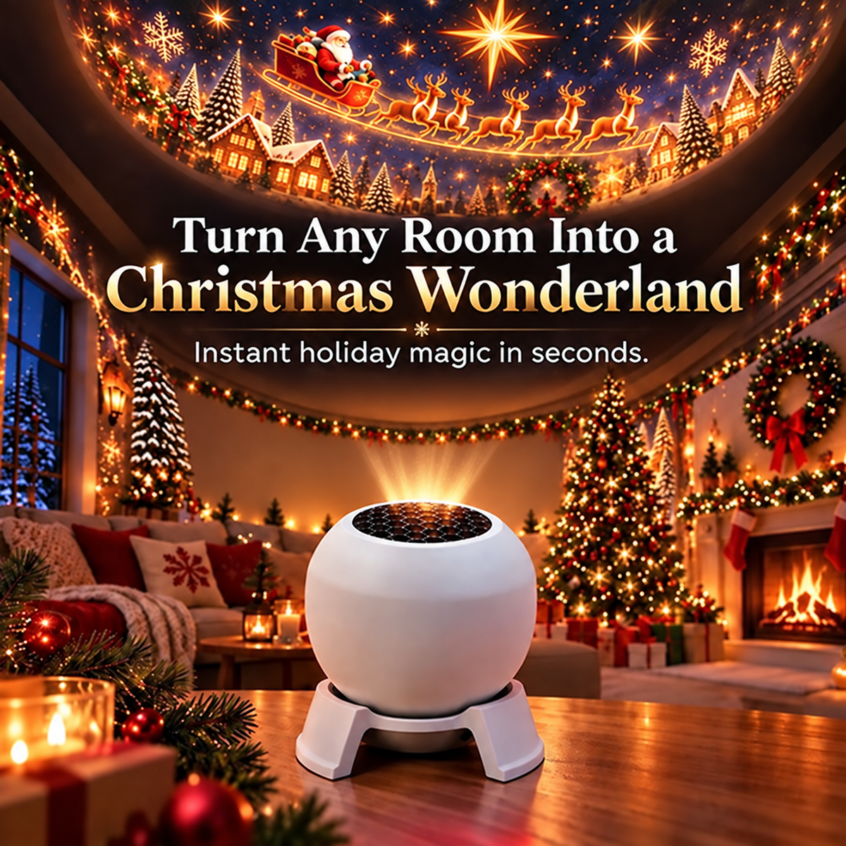 🎅 Turn Any Room Into a Christmas Wonderland – Holiday Projection Night Light