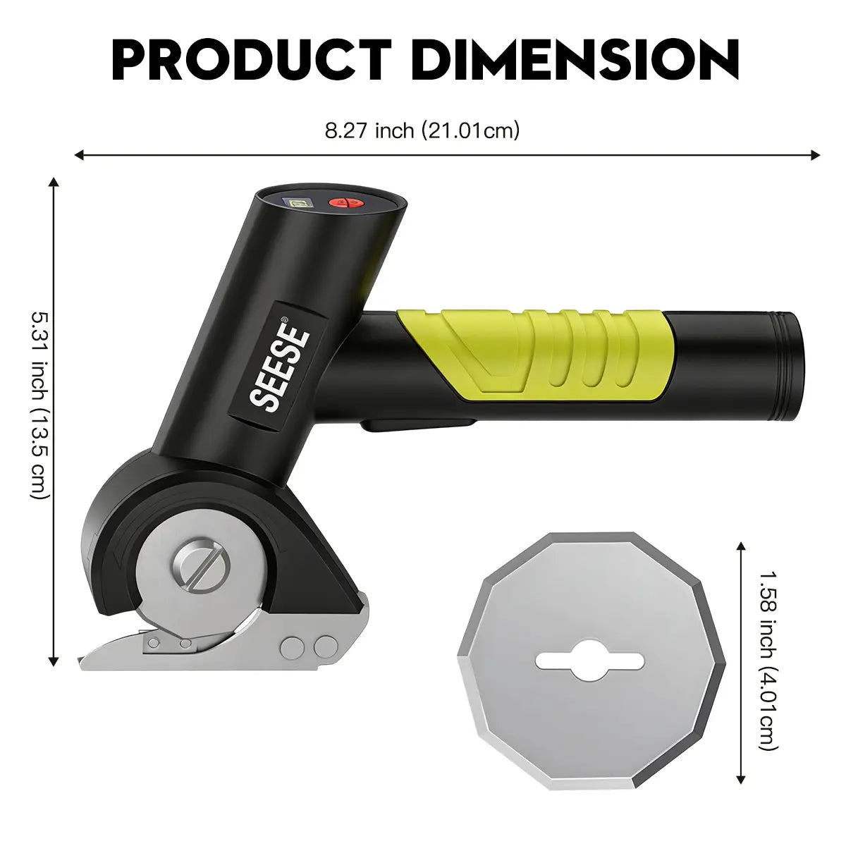 SEESE Cordless Electric Scissors - Portable Fabric Cutter