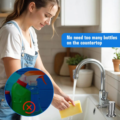 Dish Soap Dispenser for Kitchen Sink Brushed Nickel