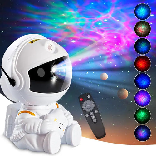 LED Astronaut Galaxy Star Projector - Remote Control, 360° Adjustable Nebula Ceiling Lamp, Festive Lighting, Living Room Decor, Cool Room Decor, LED Lights Bedroom, Tools and Gadgets, Teen Boy Gift, Boyfriend Birthday Present
