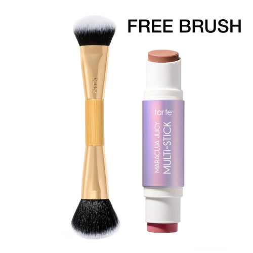 tarte maracuja juicy multi-stick + brush - double-ended cream blush & bronzer stick