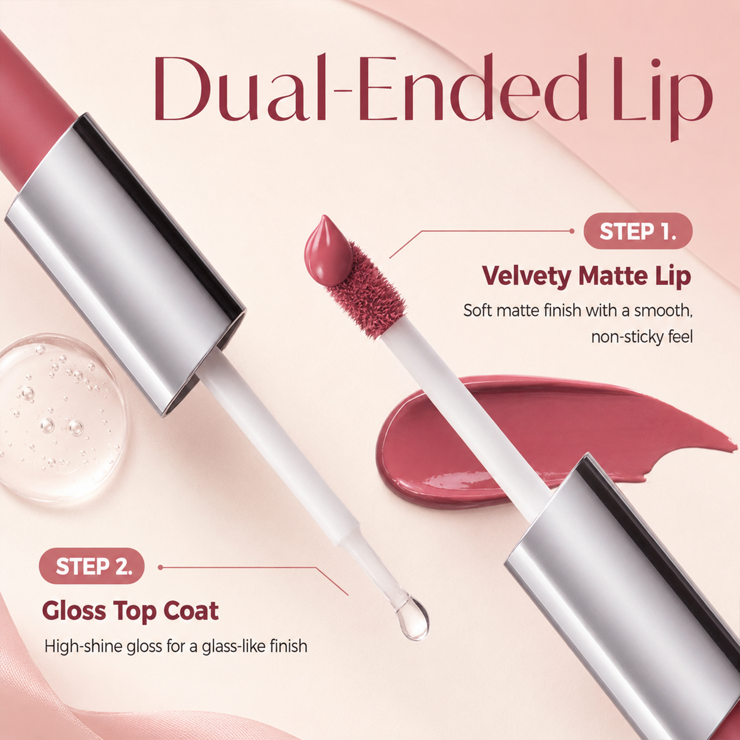 Dual-Ended Matte & Gloss Liquid Lipstick
