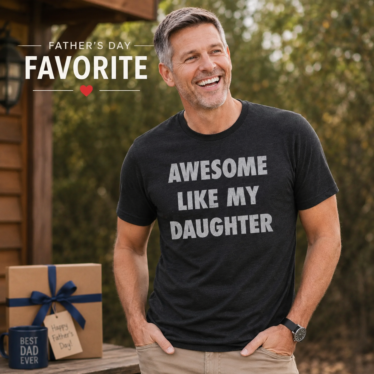 Awesome Like My Daughter Funny Graphic T-Shirt