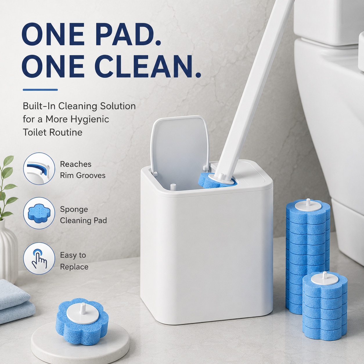 ⚡50K+ SOLD!🚽💦Hands-Free Cleaning Gadget - Disposable toilet cleaning tool