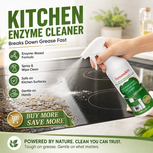 🍋 Femmekin Kitchen Enzyme Cleaner – Powerful Degreasing, Long-Lasting Freshness