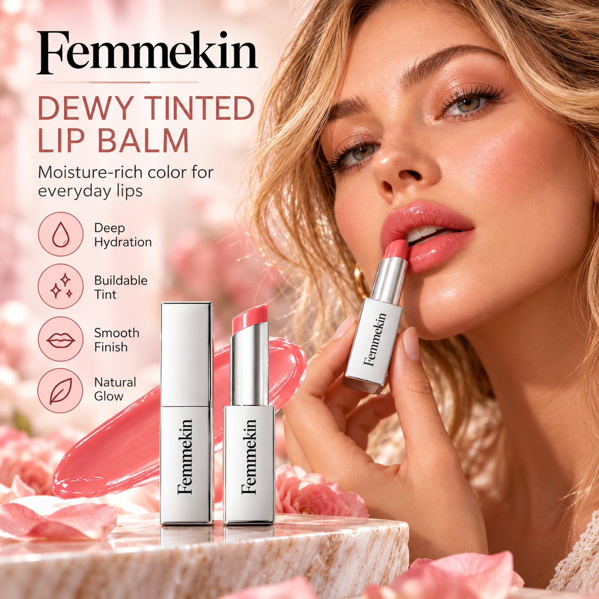 Nourishing Lip Oil Stick with Squalane Shea Butter & Jojoba Oil