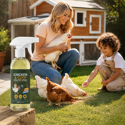 Poultry Coop Cleaner Spray – Lemongrass & Peppermint, Helps Repel Flies & Mites