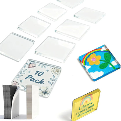Magnetic Photo Frames 2x2 Acrylic DIY Magnets for Crafts and Decor