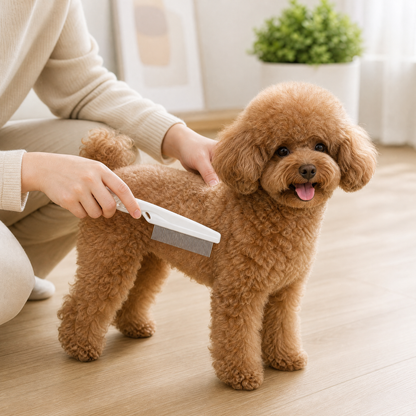 2 Pack Pet Grooming Comb Set for Small Dogs and Cats Flea and Lice Removal