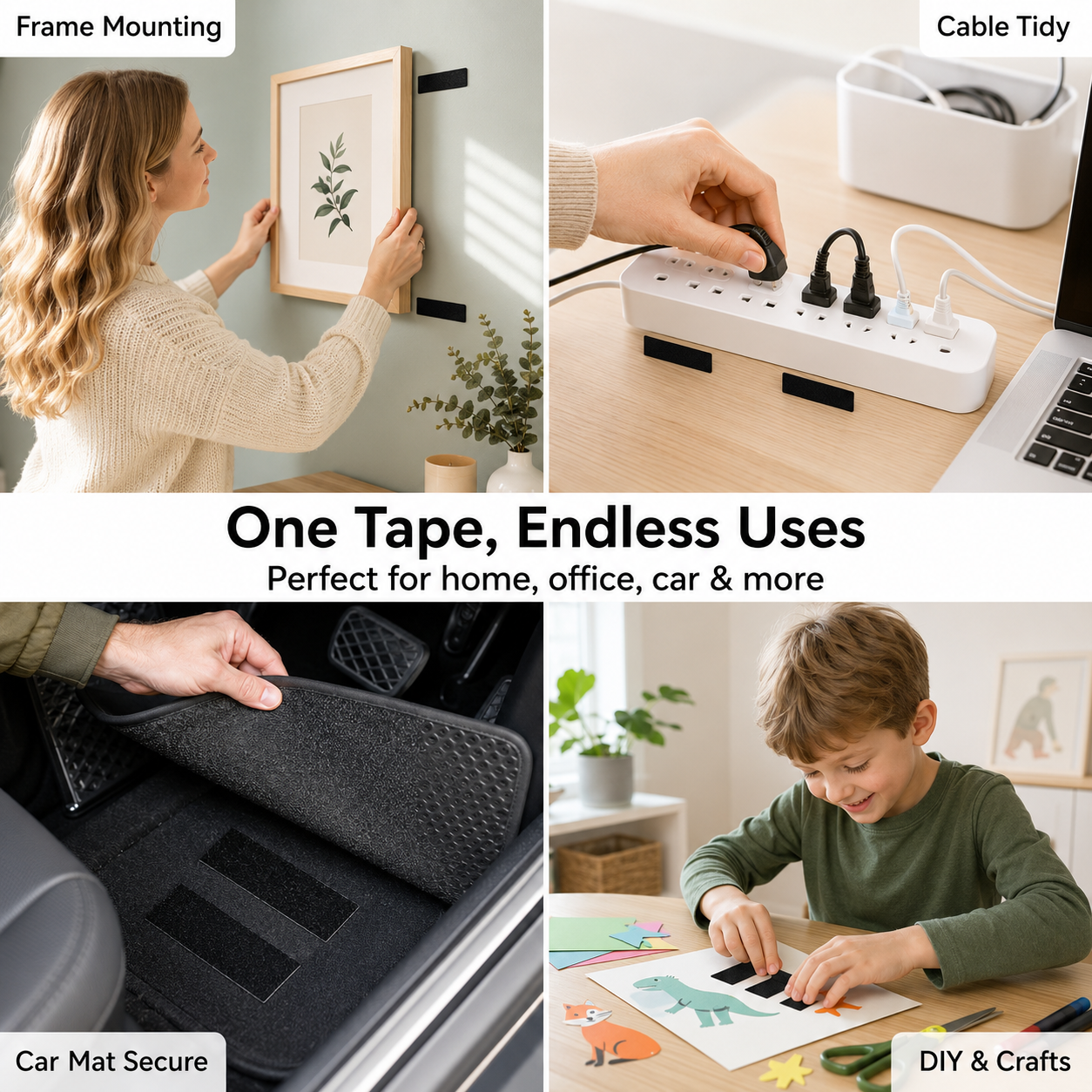 Heavy Duty Waterproof Double Sided Hook and Loop Strips