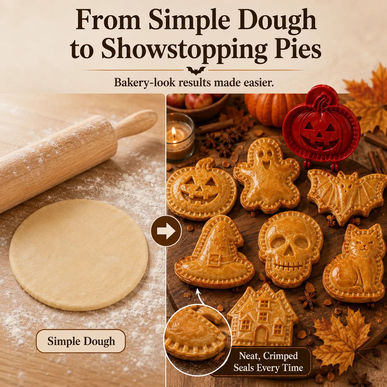Early Bird Halloween🎃 8-Piece Halloween Mini Hand Pie Mold Set - BUY 1 GET 1 FREE ！