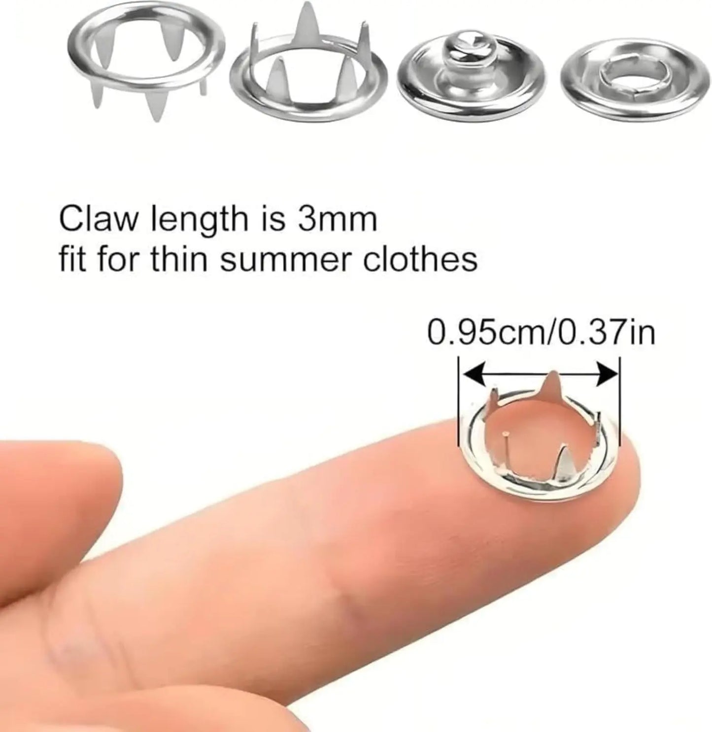 BOGO+  Including 200pcs Invisible Colored Metal Buckle & 1 Count Manual Pressure Pliers