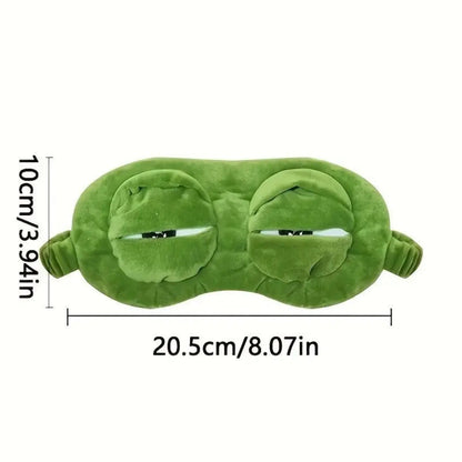 Cute 3D Frog Sleep Mask for Travel and Naps
