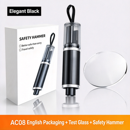 2-in-1 Car Escape Tool, Emergency Window Breaker & Seat Belt Cutter